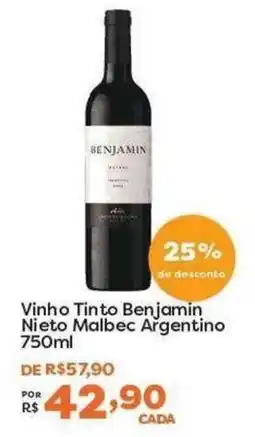 Mercadinhos São Luiz Vinho Tinto Benjamin Nieto Malbec Argentino oferta