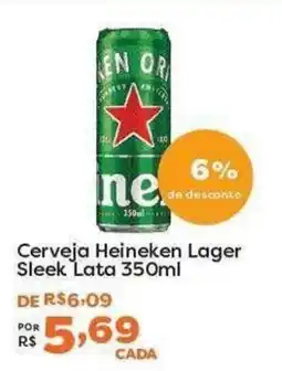 Mercadinhos São Luiz Cerveja Heineken Lager Sleek Lata oferta
