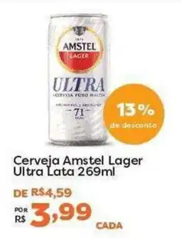 Mercadinhos São Luiz Cerveja Amstel Lager Ultra Lata oferta