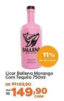 Mercadinhos São Luiz Licor ballena morango com tequila oferta