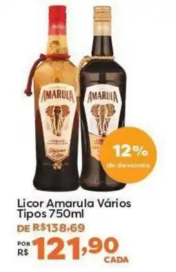 Mercadinhos São Luiz Licor amarula vários tipos oferta