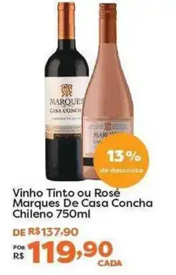 Mercadinhos São Luiz Vinho Tinto ou Rosé Marques De Casa Concha oferta