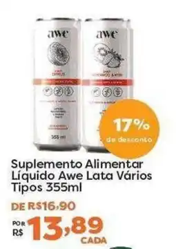 Mercadinhos São Luiz Suplemento Alimentar Líquido Awe Lata Vários Tipos oferta