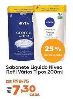 Mercadinhos São Luiz Sabonete Líquido Nivea Refil Vários Tipos oferta