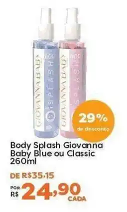 Mercadinhos São Luiz body splash giovanna baby blue ou classic oferta