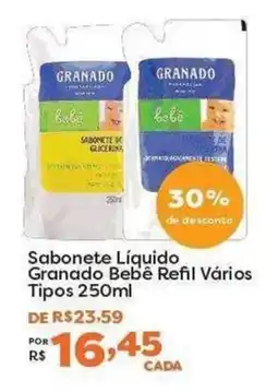 Mercadinhos São Luiz Sabonete Líquido Granado Bebê Refil Vários Tipos oferta