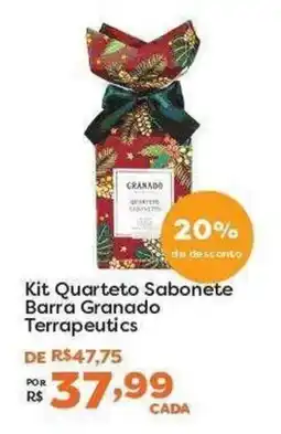 Mercadinhos São Luiz Kit Quarteto Sabonete Barra Granado Terrapeutics oferta