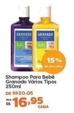 Mercadinhos São Luiz Shampoo para bebê granado vários tipos oferta