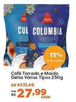 Mercadinhos São Luiz Café Torrado e Moído Delta Vários Tipos oferta