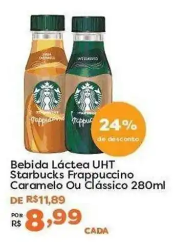 Mercadinhos São Luiz Bebida Láctea UHT Starbucks Frappuccino Caramelo Ou Clássico oferta