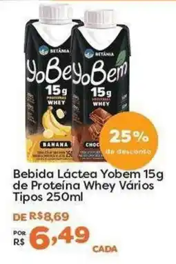 Mercadinhos São Luiz Bebida Láctea Yobem 15g de Proteína Whey Vários Tipos oferta