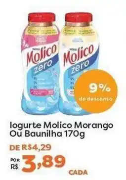 Mercadinhos São Luiz Iogurte molico morango ou baunilha oferta