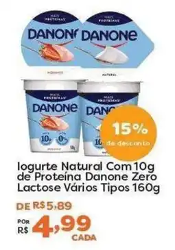 Mercadinhos São Luiz Iogurte natural com 10g de proteína danone zero lactose vários tipos oferta