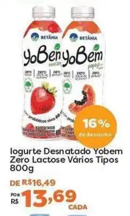 Mercadinhos São Luiz Iogurte desnatado yobem vários tipos oferta