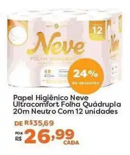 Mercadinhos São Luiz Papel Higiênico Neve Ultracomfort Folha Quádrupla oferta