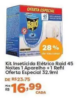 Mercadinhos São Luiz Kit Inseticida Elétrico Raid 45 Noites oferta