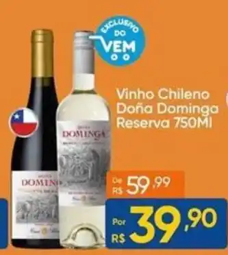 Atacado Vem Vinho Chileno Doña Dominga Reserva oferta