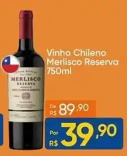 Atacado Vem Vinho Chileno Merlisco Reserva oferta