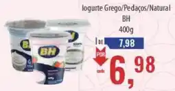 Supermercados BH logurte grego/pedaços/natural oferta