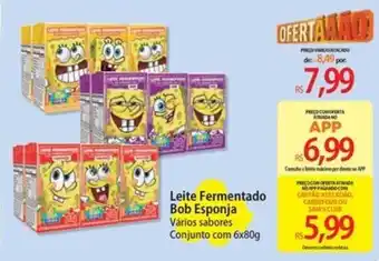 Atacadão Leite fermentado bob esponja vários sabores oferta