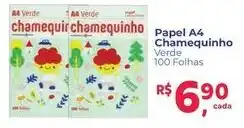 Supermercados Mateus Papel A4 Chamequinho Verde oferta