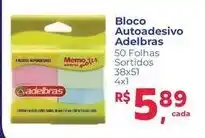 Supermercados Mateus Bloco Autoadesivo Adelbras oferta