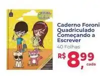 Supermercados Mateus Caderno Foroni Quadriliculado Começando a Escrever oferta