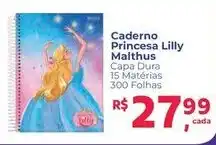 Supermercados Mateus Caderno princesa lilly malthus oferta