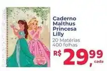 Supermercados Mateus Caderno malthus princesa lilly oferta