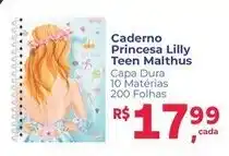Caderno princesa lilly teen malthus