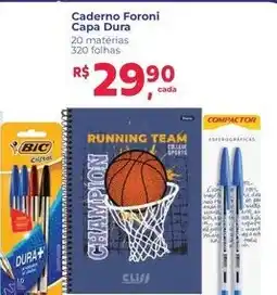 Supermercados Mateus Caderno foroni capa dura oferta