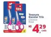 Supermercados Mateus Tesoura Escolar Tris Clássica Rosa oferta