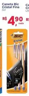 Supermercados Mateus Caneta Bic Cristal Fina 3xl oferta