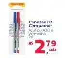 Supermercados Mateus Canetas 07 Compactor Azul ou Azul e Vermelha oferta