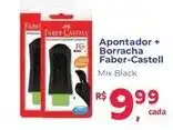 Supermercados Mateus Apontador + Borracha Faber-Castell Mix Black oferta