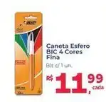 Supermercados Mateus Caneta Esfero Bic 4 Cores Fina oferta