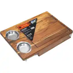 Benoit Tábua Teca com Bandeja Inox Stolf 1201 6,5 x 30 x 44 cm oferta