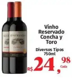 Supermercados Mateus Vinho Reservado Concha y Toro oferta