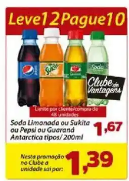 Confiança Supermercados Soda Limonada ou Sukita ou Pepsi ou Guarand Antarctica tipos oferta