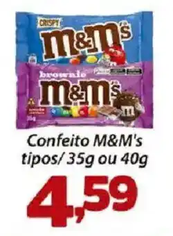 Confiança Supermercados Confeito M&M's tipos oferta