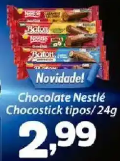 Confiança Supermercados Chocolate Nestlé Chocostick tipos oferta