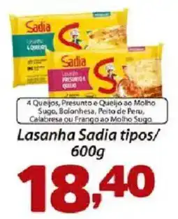 Confiança Supermercados Lasanha sadia tipos oferta