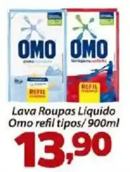 Confiança Supermercados Lava Roupas Líquido Omo refil tipos oferta
