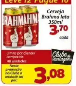 Confiança Supermercados Cerveja brahma lata oferta