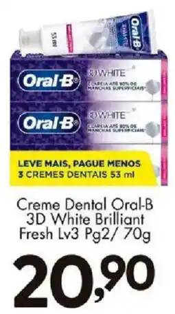 Confiança Supermercados Creme Dental Oral-B 3D White Brilliant Fresh Lv3 oferta