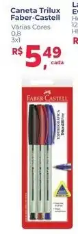Supermercados Mateus Caneta Trilux Faber-Castell Várias Cores oferta