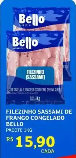 Assaí Atacadista Filezinho sassami de frango congelado bello oferta