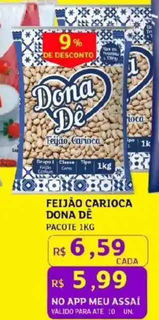 Assaí Atacadista Feijão carioca dona dé oferta