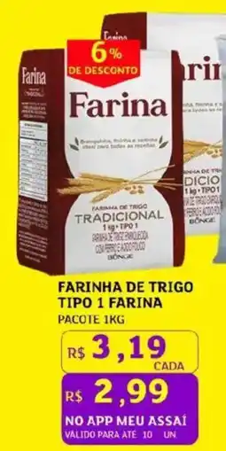 Assaí Atacadista Farinha de trigo tipo 1 farina oferta