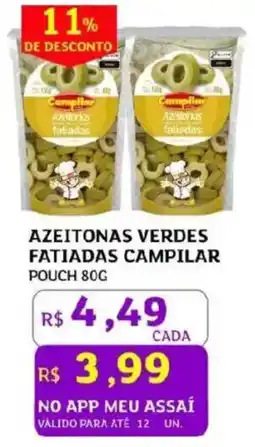 Assaí Atacadista azeitonas verdes fatiadas campilar oferta